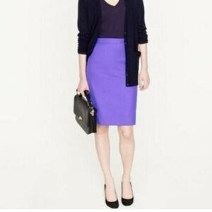 J. Crew Purple Pencil Skirt - Sleek Office Staple